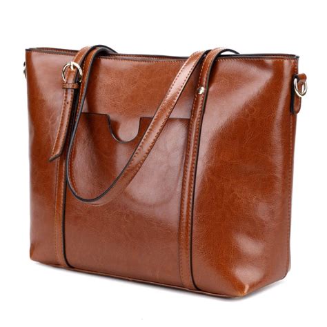 LEATHER TOTE BAG .